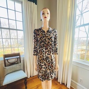 Diane Von Furstenberg Silk Selamanka Dress Barcelona Mosaic 3/4 sleeves size 2